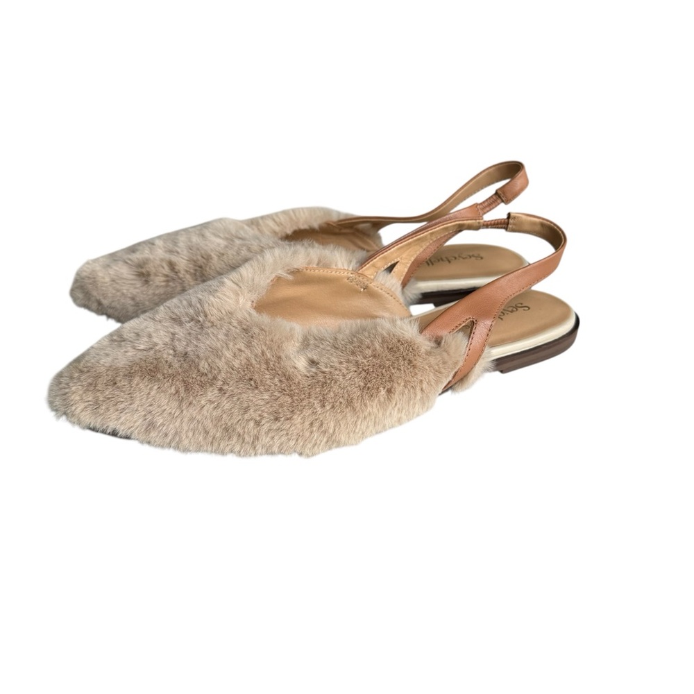 🆕 Seychelles Fur Slingback Sandal Flats - Picture 7 of 15